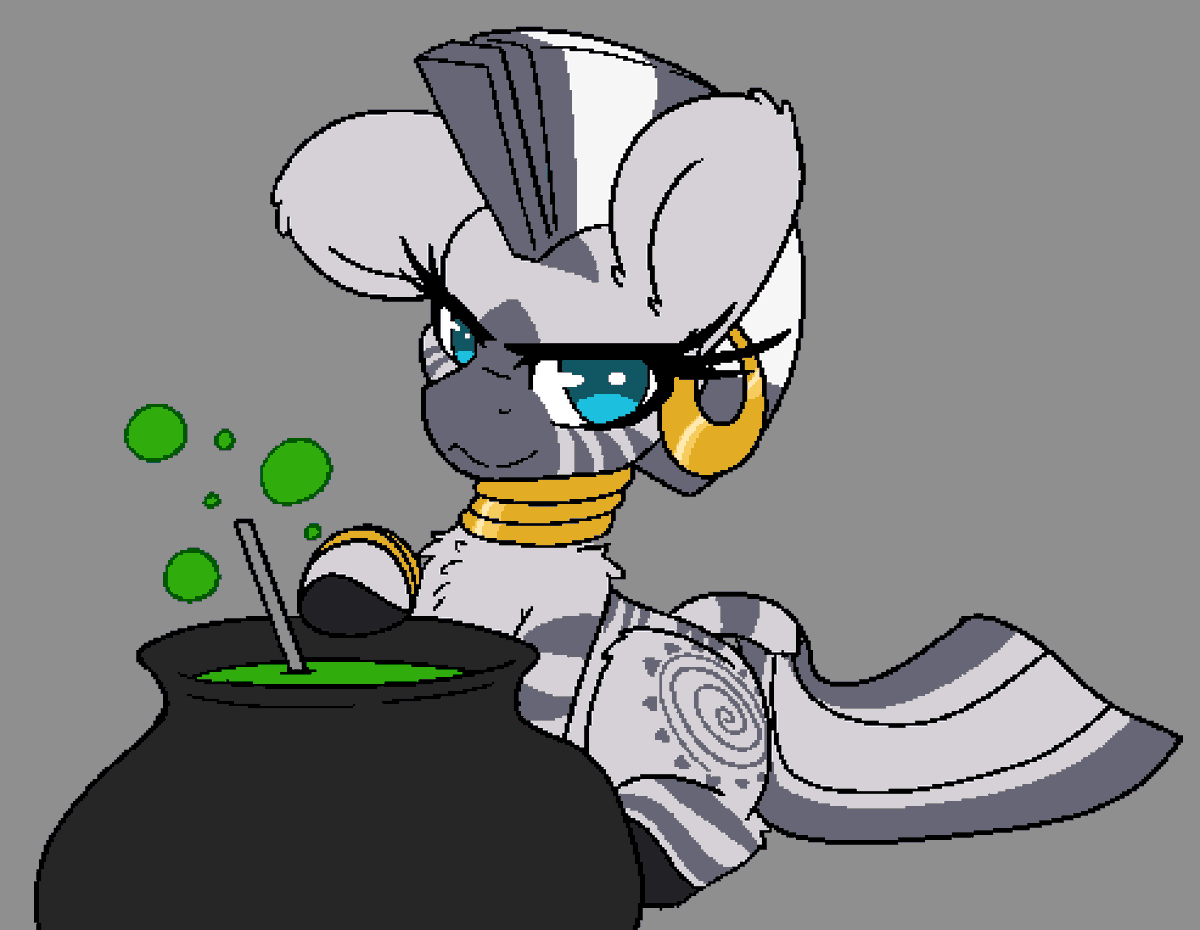 4ft_of_fluff's tweet photo. Have a zebwa! From watching the show and doodling on the side I forgor to actually upload this one!

#mlp #mlpart #zecora https://t.co/Qa4CDfnqOA