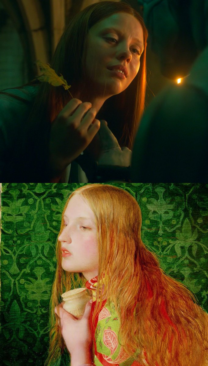 belllmonts's tweet photo. mary magdalene in classic art // mia goth as elizabeth harlander in frankenstein (2025) https://t.co/tm47jXg5b2