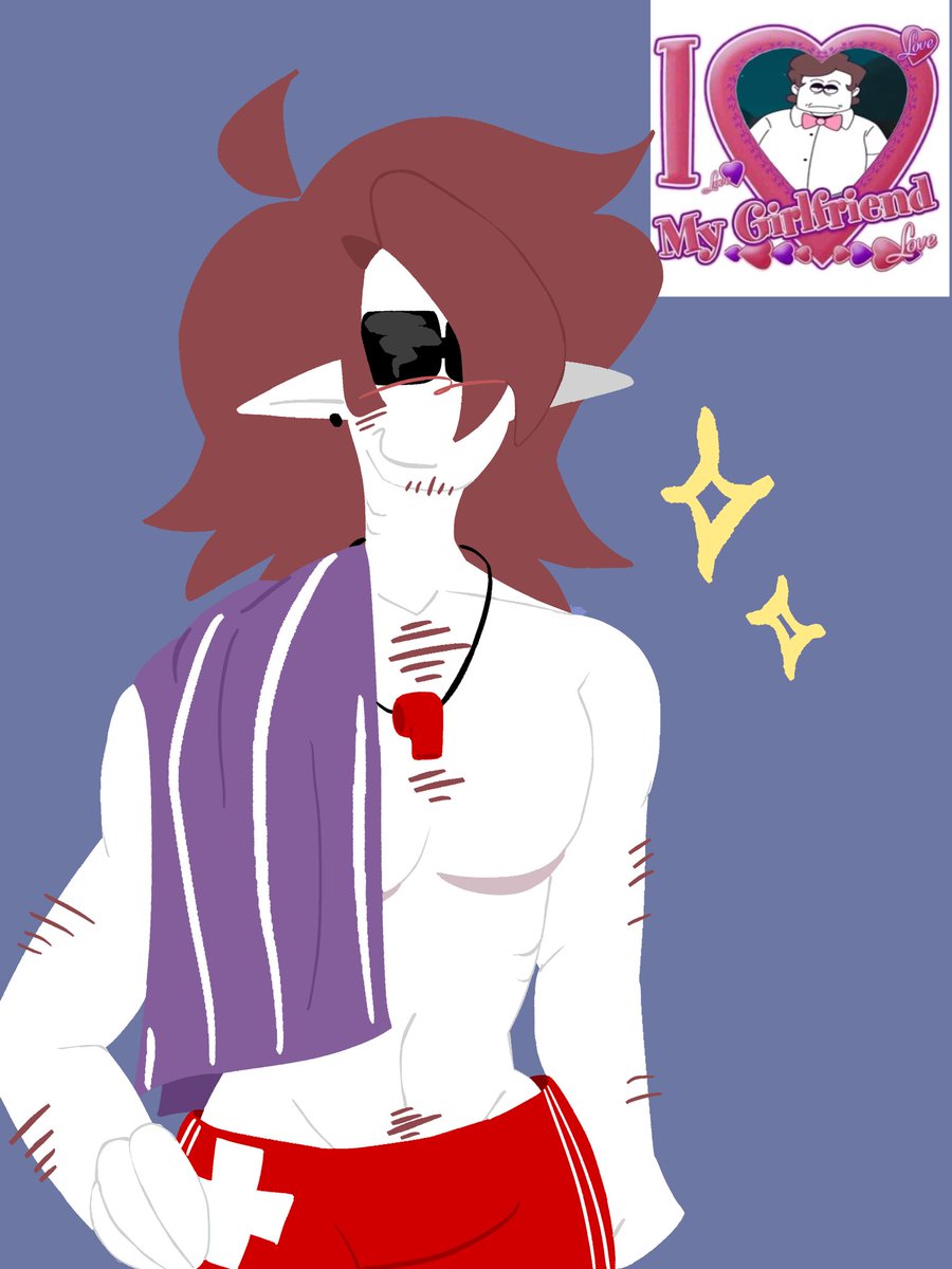 1STREBERHATER's tweet photo. //I get nervous posting ocs but uhm here.

Oc name is Mikey he’s a lifeguard that’s all…..(oc x canon with Rick) https://t.co/JbtGdOncC5