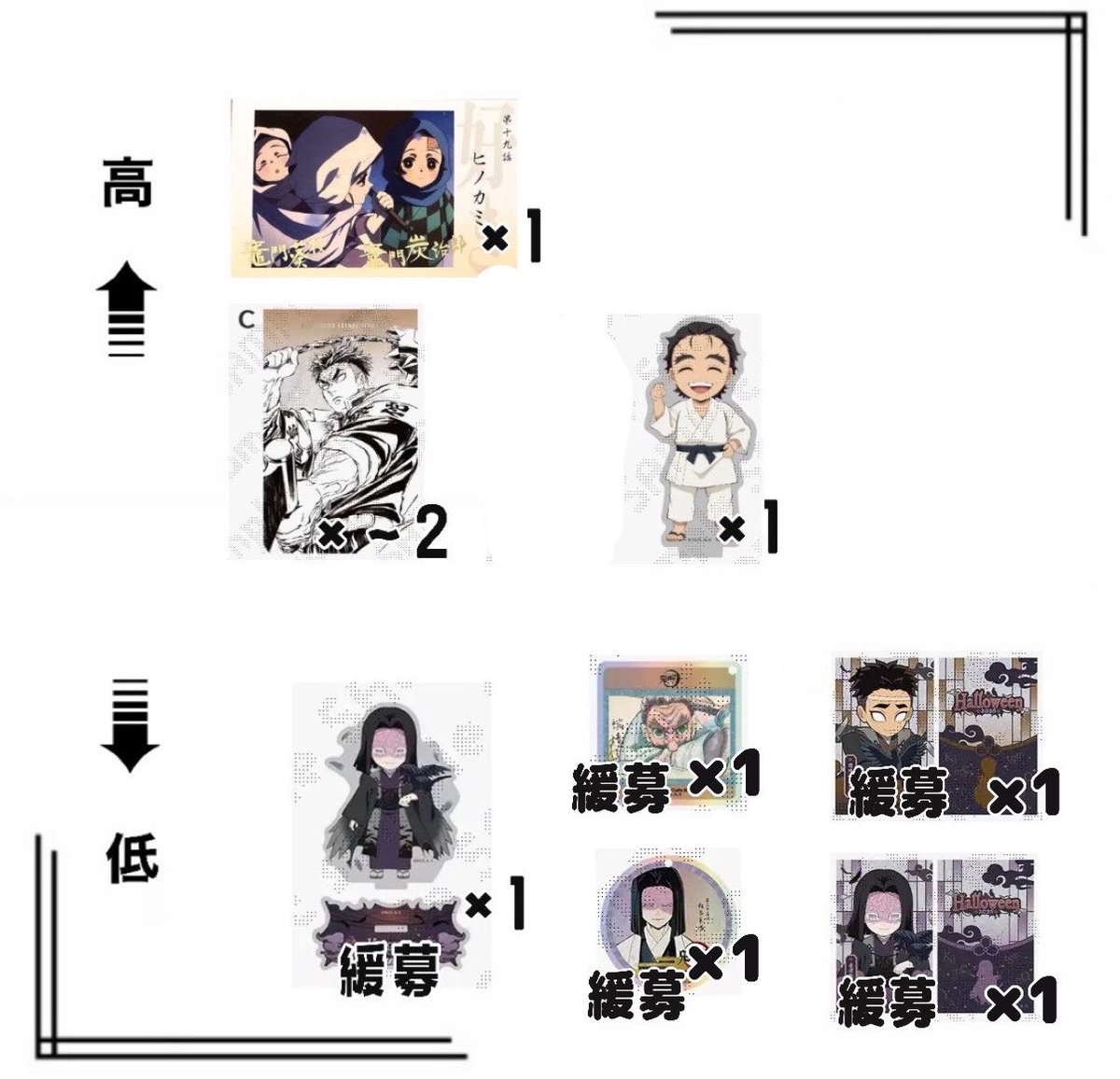rico_hrak's tweet photo. ♞ 交換 異種 ♞
鬼滅の刃
ufotable CHARACTERS Cafe IKEBUKURO
カフェくじ WEBショップくじ エンドロール 悲鳴嶼 行冥

譲 ➠ 画像1
求 ➠ 画像2

郵送 or リプの日時手渡し
こちら安価な場合差額精算不要 1:1

交換可能な方いらっしゃいましたら
よろしくお願いいたします𑁍𓏸𓈒 https://t.co/71zJHbtFCX