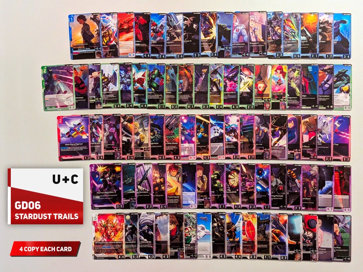 ChampagneVII's tweet photo. Grand Pilot TCG store opening over 50 cases of GD06 to help all players play competitive for the upcoming regionals and finals. 

Link in bio, make your order today in the discord group.

Master Set Collection - 300$ USD
4 of every LR, R, U, C

#GD06 #GCG #GundamTCG https://t.co/QCXX6D07NW
