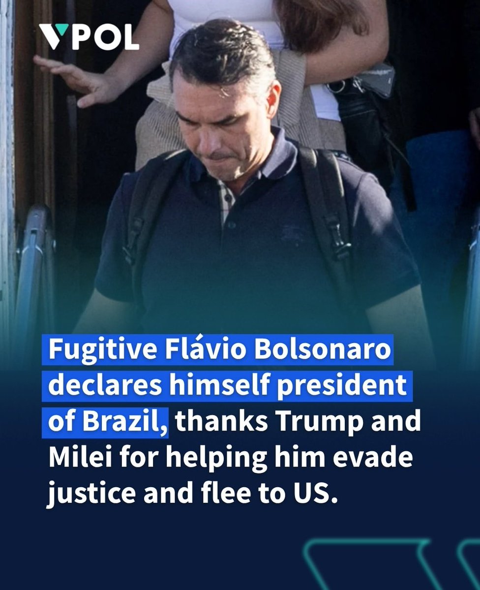 MiAldon's tweet photo. Dès son arrivée à Miami, Flávio Bolsonaro a publié un communiqué affirmant être le « véritable président élu » du Brésil, qualifiant le scrutin de frauduleux. Il a chaleureusement remercié Trump pour son accueil et son soutien, qualifiant les États-Unis de « terre de liberté »... https://t.co/vQHAeS42z4