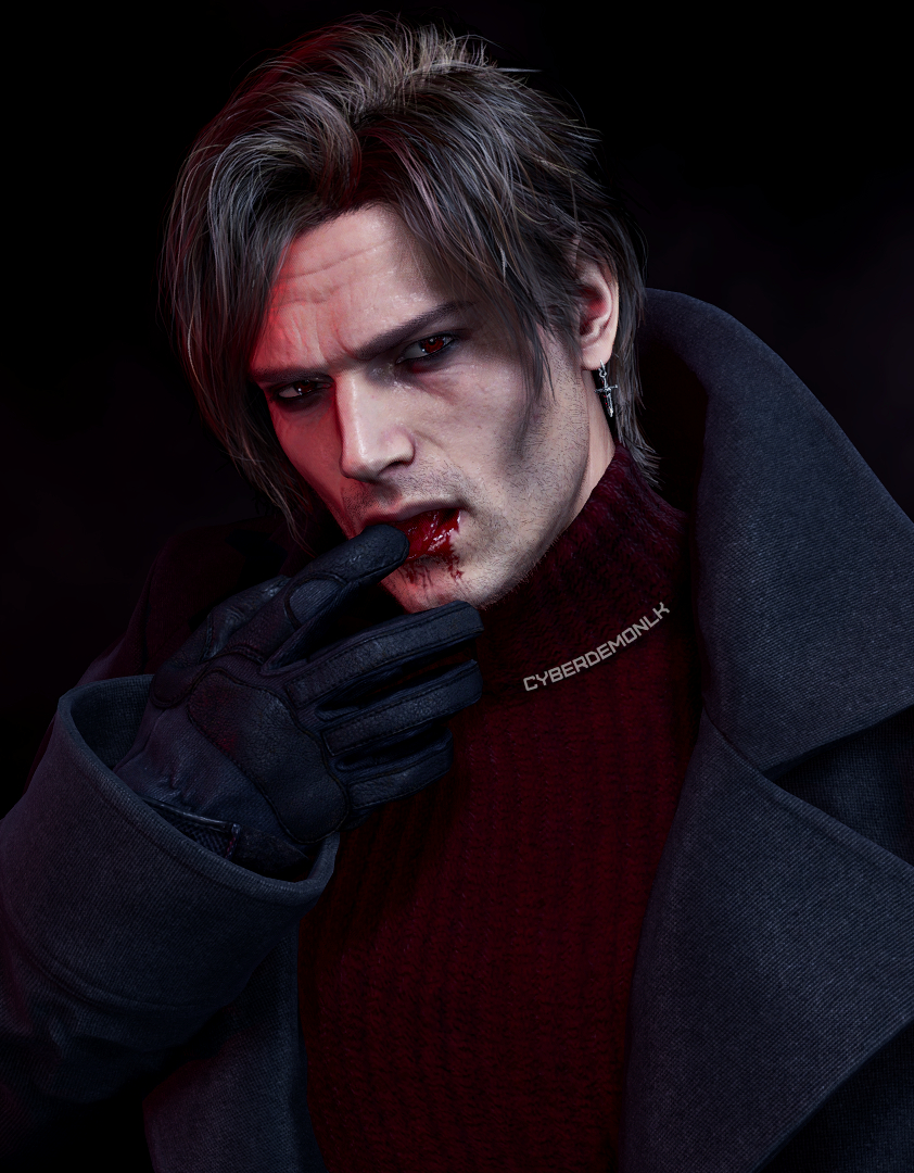 cyberdemonlk's tweet photo. vampire Leon got a little taste of your blood
#leonkennedy https://t.co/0euHNB4ITR