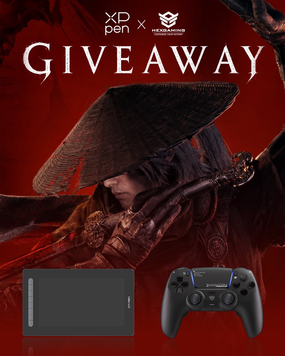 HexController's tweet photo. 🖊️ 𝐗𝐏𝐏𝐞𝐧 × 𝐇𝐄𝐗𝐆𝐀𝐌𝐈𝐍𝐆 🎮   

PRIZES: 
🥇 1 XPPen Artist 12 2nd 
🥈 1 HexGaming Controller (PS5/PS4/XBOX) 
🥉 1 Copy of Phantom Blade Zero (Platform of your choice)   

JUST: 
⚔️ Follow @xppenusa & @HexController   
🏹 RT 
*Bonus: Tag a friend (unlimited entries)   

3 Winner.  
Open worldwide   
Ends Nov 29   

#PhantomBladeZero #giveaway