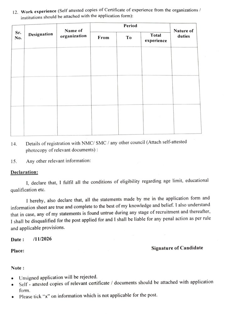 h_pongilath's tweet photo. Department of Health, #Daman conducting #walkin interview for Doctors needed at #NAMO Hospital on a short-term contract basis for various posts (details 👇).
Submit application on/before 14th Nov' 2026, 12.30 pm
(Application format attached 👇) https://t.co/U7VVaw0FC0