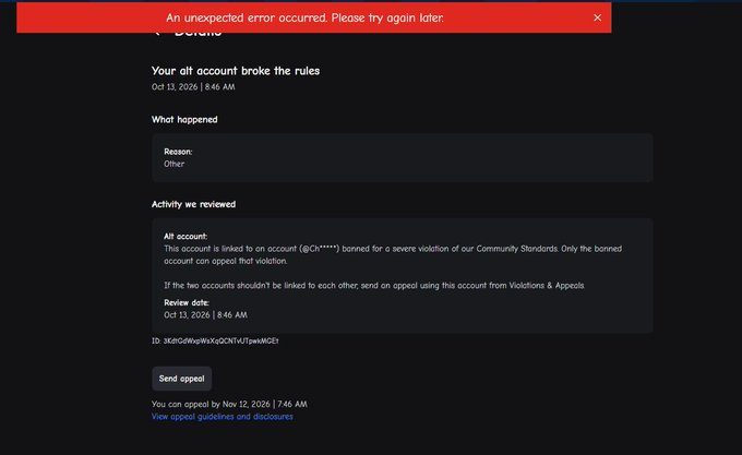 Cryso349's tweet photo. Officially day 15.

even after posting a tweet about how I shared the same ban with someone  with the same time, date, and year, ROBLOX still hasn't done anything relating to my account or theirs.

Nobody is barely getting helped, so I'm hoping something changes soon. Wishing the best for everyone dealing with this situation.

My Account: Crysoviak 
My Ban ID: 3KdtGdWxpWsXqQCNTvUTpwkMGEt

#robloxban #robloxbanwave #enforcementban