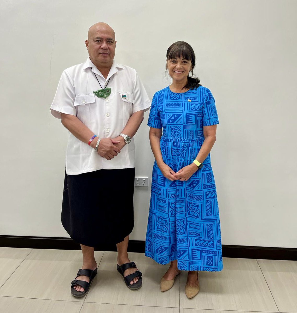 GermanyPacific's tweet photo. 🇩🇪🤝🇹🇻 A productive meeting between the German Ambassador and Tuvalu’s Prime Minister, Hon. Feleti Teo, reaffirming the strong bilateral ties and shared commitment to further strengthening cooperation between Germany and Tuvalu.

#Germany #Tuvalu #BilateralRelations @TuvaluGov https://t.co/v9Tnj4FtoL