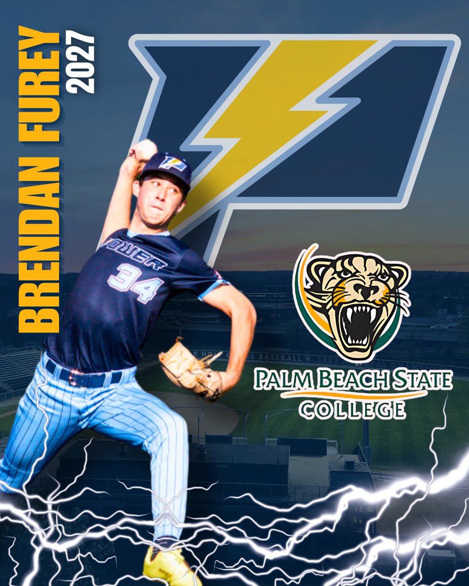 PowerBSB's tweet photo. Congratulations to 2027 Brendan Furey on his commitment to Palm Beach State College! ⚡️

@Brendanfurey34 @PerfectGameUSA @curve_sports 
#PowerUp #More4Most https://t.co/lwE2Zksra5