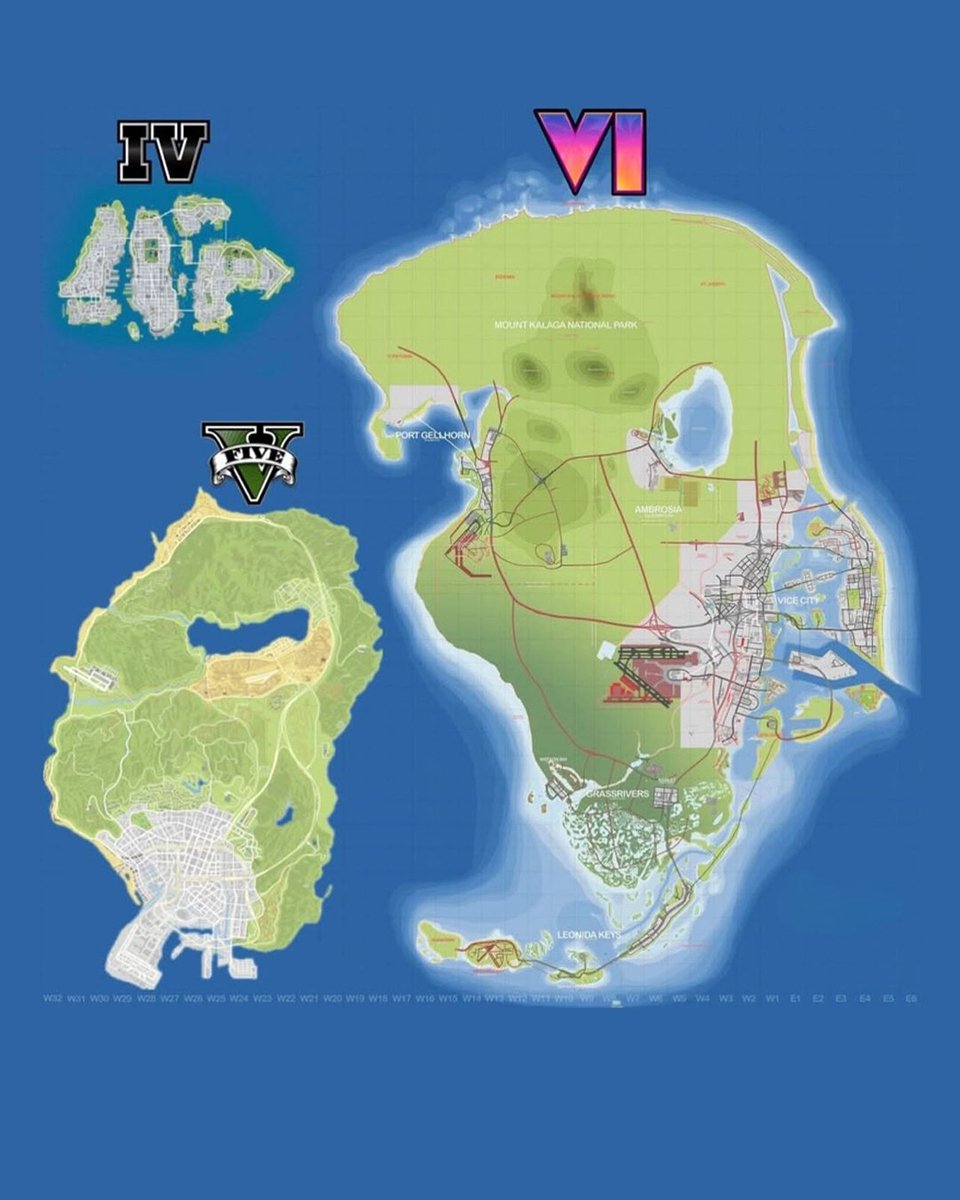 Complex's tweet photo. GTA 6’s map will be one of Rockstar’s biggest yet.

Leonida is reportedly roughly twice the size of GTA V’s map, with a total landmass nearly as large as GTA IV, GTA V and RDR2 combined.

Via Gamesradar https://t.co/ncCPu2ahSI