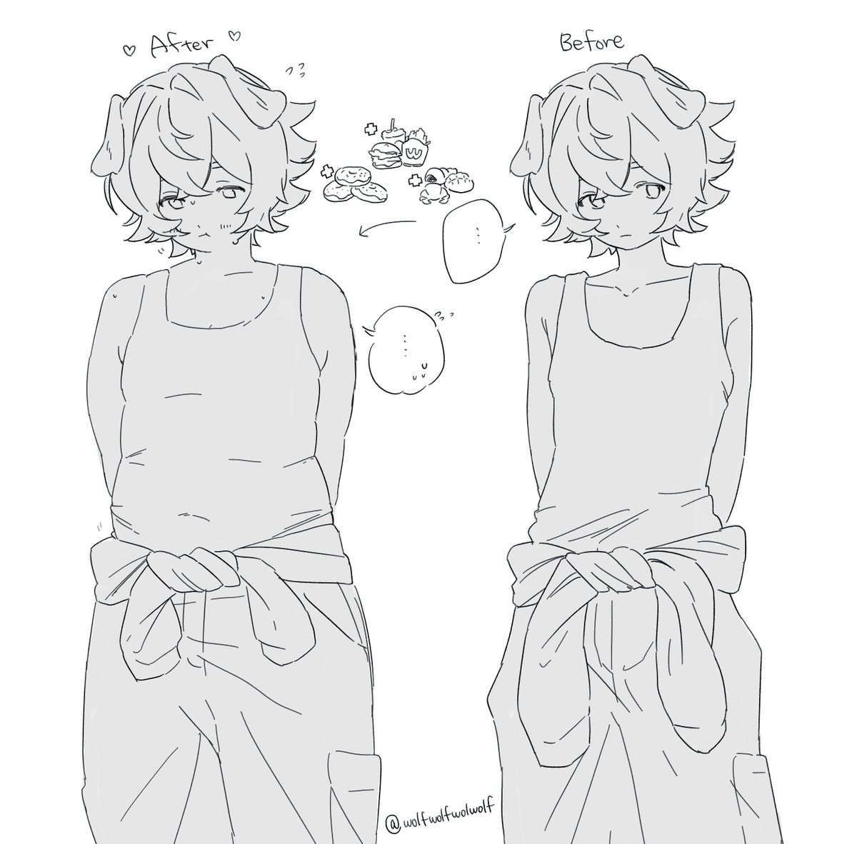 wolfwolfwolwol2's tweet photo. 体型変化最高！体型変化最高！
#肥満化 #oc https://t.co/AiZ34mvtkN