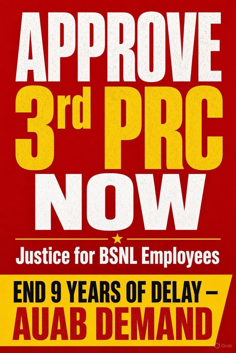 CSSNEAMP's tweet photo. #BSNL AUAB Launches Twitter Push for Long-Awaited Third Pay Revision #Remove_Affordability_Clause #3rdPRC_BSNL Trends on X throughout the day. https://t.co/X1FAAfmmb5