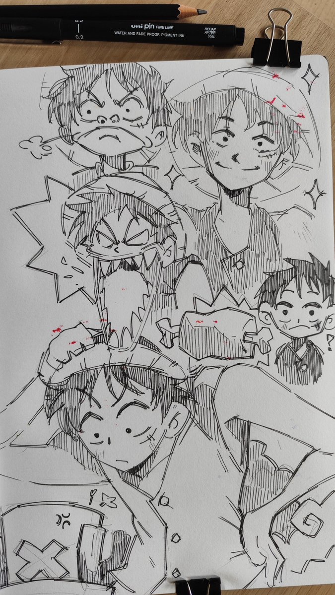miksketched_'s tweet photo. Sketchbook doodles. Luffy #ONEPIECE 🏴‍☠🍖 https://t.co/zYwEtiWEhr