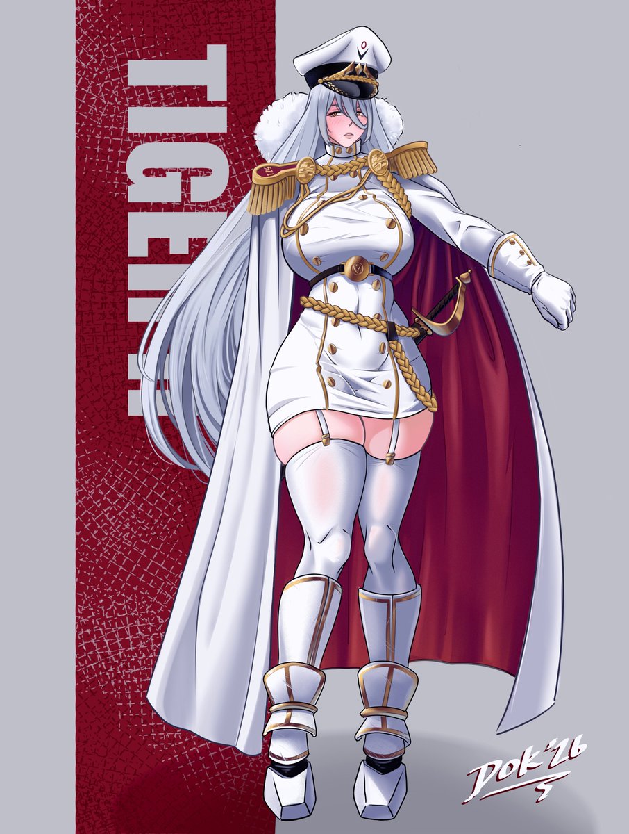DOK_1241's tweet photo. Tiger 2 is now completed and joins E-100 as the leader of her heavy tank platoon. Giving the air a chill of an empress, she commands her team calmly in the heat of battle. Armor as thick as a glacier, and a heart of a protector.  Thank you all and please enjoy! https://t.co/nHPuaL4gti