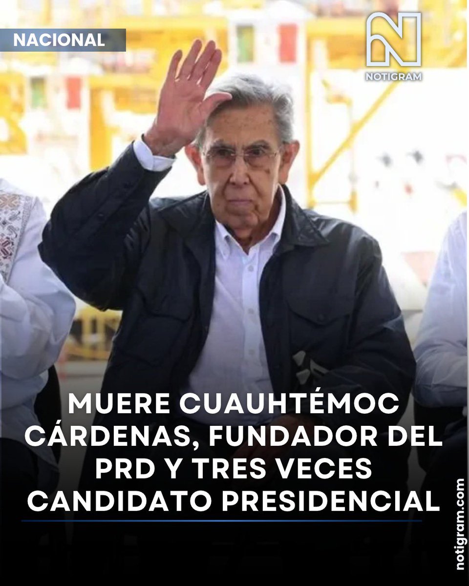 Notigram's tweet photo. Cuauhtémoc Cárdenas marcó una etapa clave de la política mexicana. Nota en el primer comentario.👇🏻 https://t.co/py7eIUxbGX