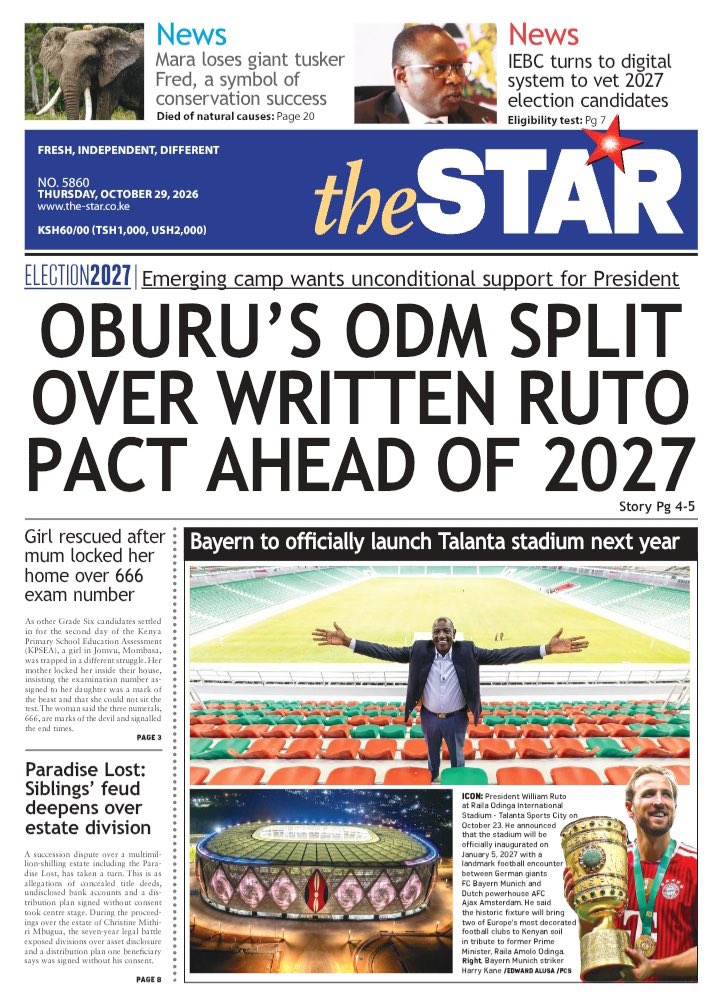 JohnThoithi's tweet photo. 🚨HEADLINES 🗞️

#MúndúNíThoithi 
#Senator014 🇰🇪 
#SenatorNiRubani https://t.co/Bkr2Kq6LVl