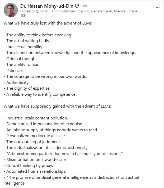 HassanMohyudDin's tweet photo. #science #education #learning #teaching #scholarship #stemeducation #mathematics #physics #biology #chemistry #literature #history #psychology #sociology #economics #politics #jurisprudence #machinelearning #deeplearning #artificialintelligence #AI #GPT #LLMs #humanity #peace https://t.co/CwO2OruddH