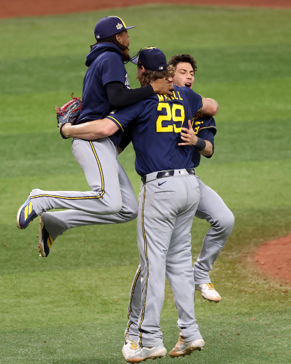 washingtonpost's tweet photo. The Milwaukee Brewers scrapped their way to 103 regular season wins and the first championship in their 58-season history.

Read more: https://t.co/m4RveIjzAW https://t.co/ccfVDETA4i