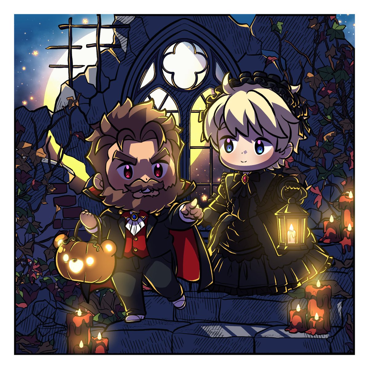 doyskidayo's tweet photo. SPOOK-tacular surprise from Bearington and Cubby! Beware and don’t get TRICKed by their cuteness! 🧛‍♂️👸🥀❤️🖤