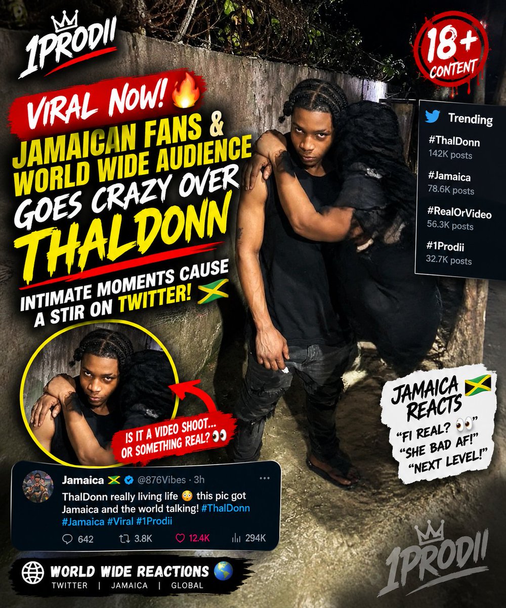 1prodii_'s tweet photo. 👀🔥 THALDONN &amp; THE MYSTERY WOMAN?! 🇯🇲💜 Jamaica and the world watching… but is it REAL or just a video shoot? 🤔👀

#ThalDonn #JamaicaTwitter #1Prodii_ #ViralNow #18Plus https://t.co/BYVGrD6rUl