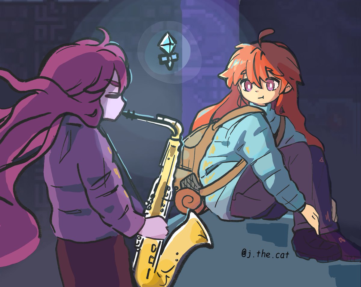 j_the_cat_'s tweet photo. Celeste 
5A: i have depression...
5B: ...my depression has JAZZ

#Celeste #Celestegame https://t.co/uTi4V5o7zR