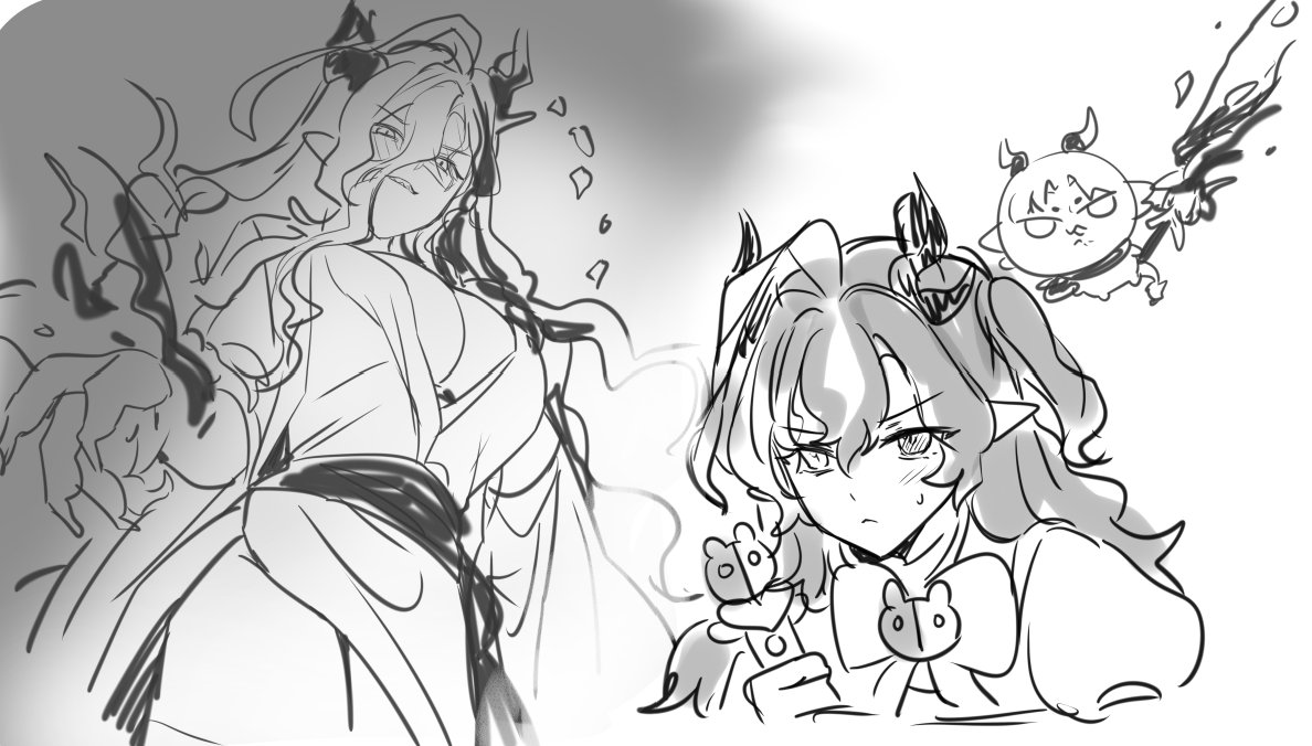 AhreaumK90696's tweet photo. ...미니소 총누누네타낙서 (트친분의 마법소녀 마스코트 얘기를 참조) https://t.co/wZgn0O1Paa