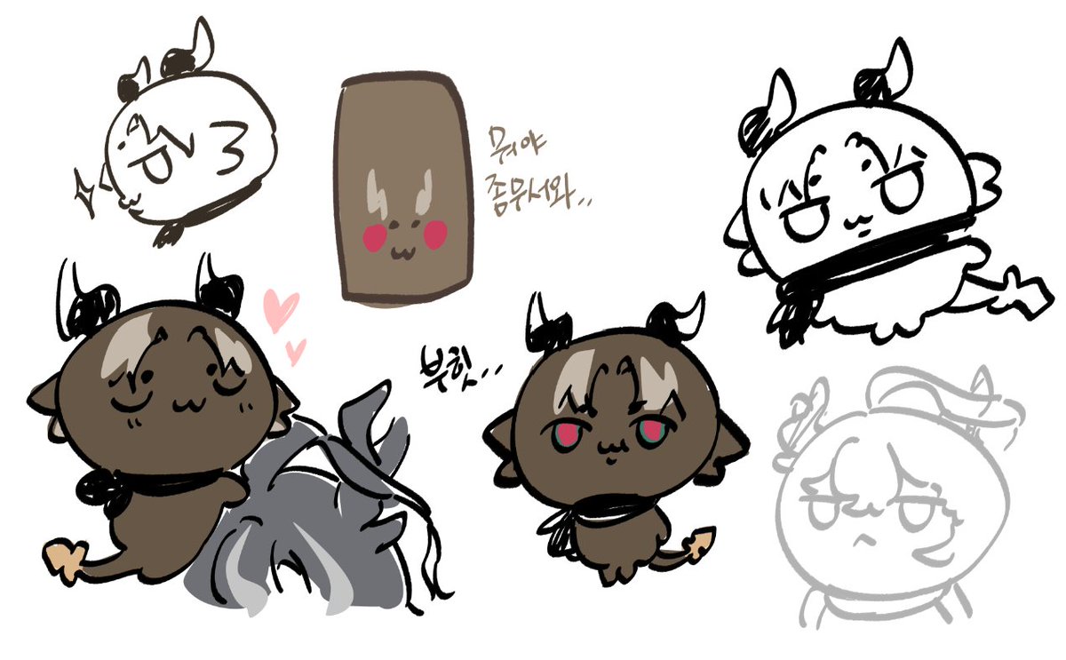 AhreaumK90696's tweet photo. ...미니소 총누누네타낙서 (트친분의 마법소녀 마스코트 얘기를 참조) https://t.co/wZgn0O1Paa