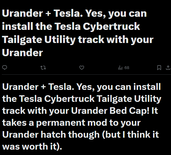 TeslaDinerNews's tweet photo. @PossumsWalker Ooh interesting, nice first article! I'm sure other DIY CT owners will find it useful :) My only feedback is the title or whatever this thing is called lol, it repeats twice word for word but you could probably have @grok or another LLM touch it up for you https://t.co/EIMEGAlbjt