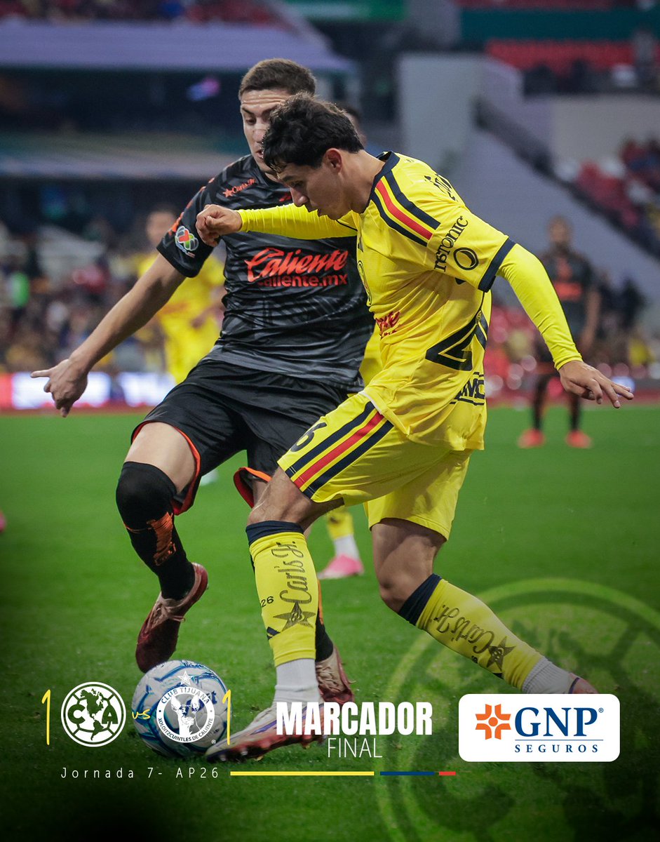 ClubAmerica's tweet photo. Fin del partido de Jornada 7. 🦅

@GNPSeguros
#Viviresincreíble #GNP https://t.co/5r4zkbx8J4