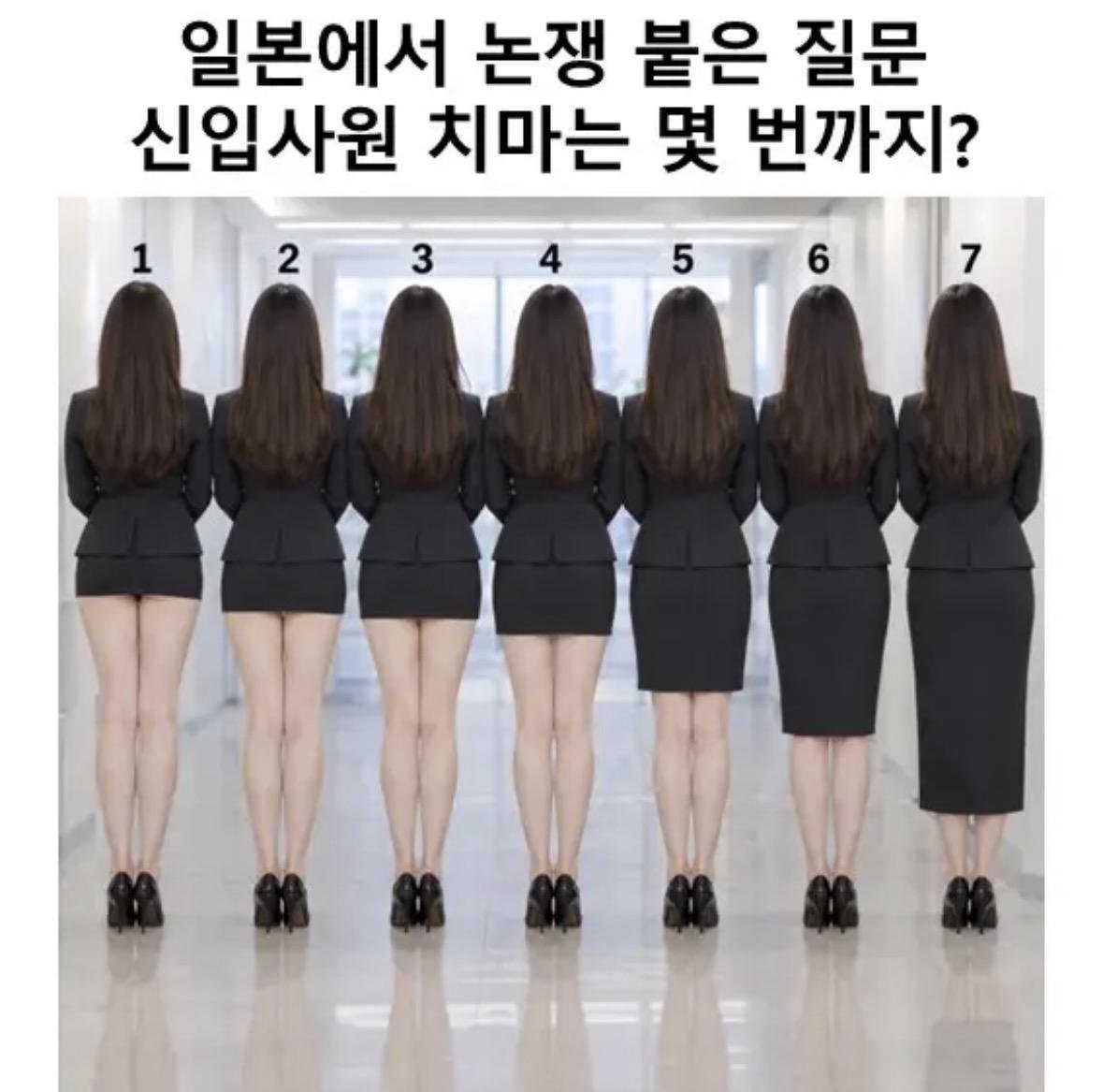 beautykwow's tweet photo. 신입사원 치마길이.. 4번까진 괜찮지 않을까요??
5번이 젤 무난한거같기도 하고 https://t.co/YyHD8FOgRu