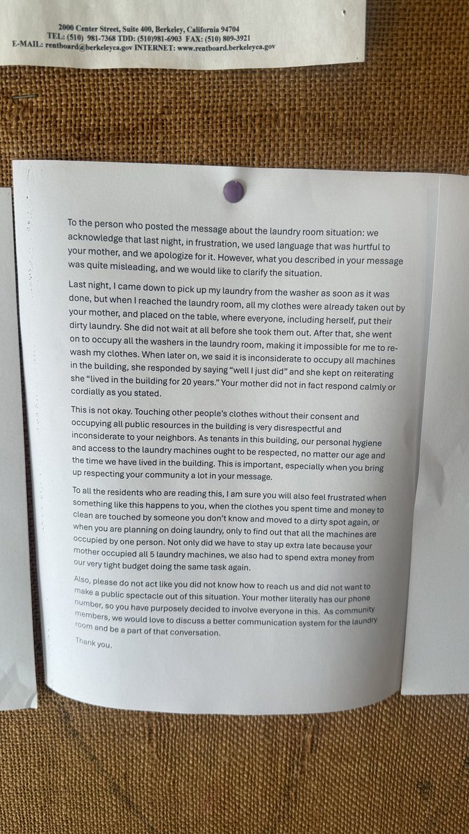 Amina_io's tweet photo. i stopped using socials for a few days and an analog flame war broke out on my building's community board https://t.co/vtuDgsLCar