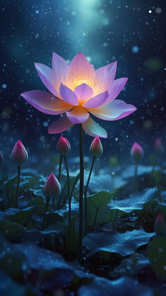 n___________d's tweet photo. [閉じた盃に浮かぶ荷の花、静かな午後のひととき] https://t.co/zlw45AvN4q