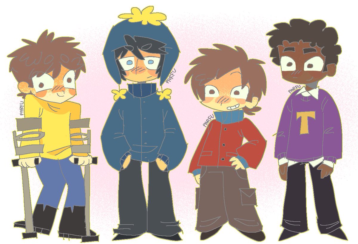 yoparfu's tweet photo. 𓏲𑁘 craig's gang!!! wyd when my gang pull up
#southpark : #southparkfanart 
#craigsgang : #craigtucker #tolkienblack #jimmyvalmer #clydedonovan https://t.co/RsHe5NarJC