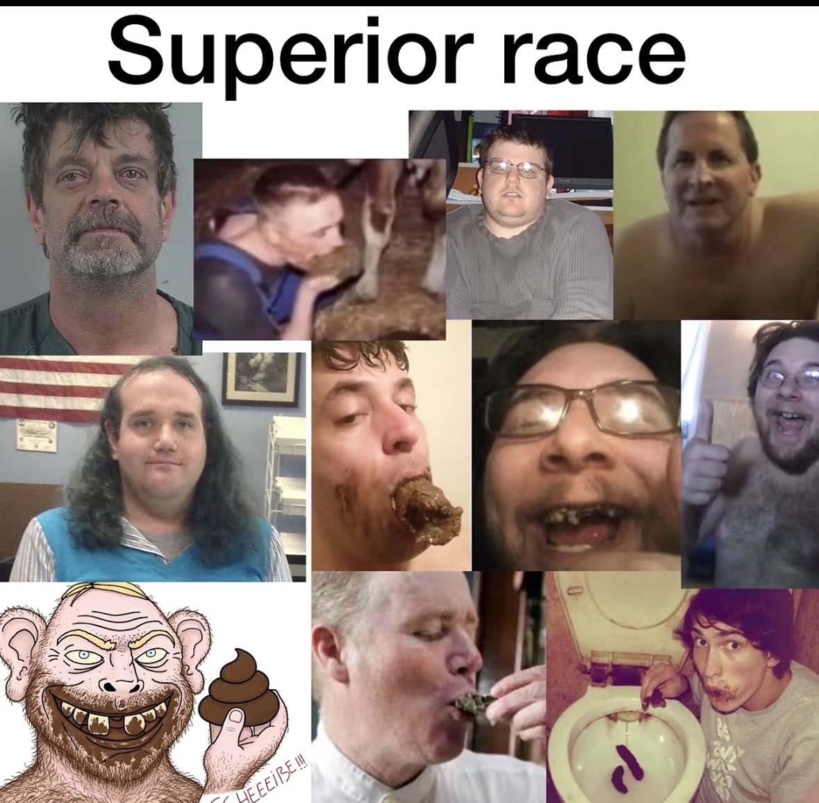 jonnybataraleme's tweet photo. @Kroazier @Mimipciz Dit il alors que tout ce que sa sous race de merde sait faire c’est manger du caca et violer des gosses. https://t.co/EmvPmtOkeI