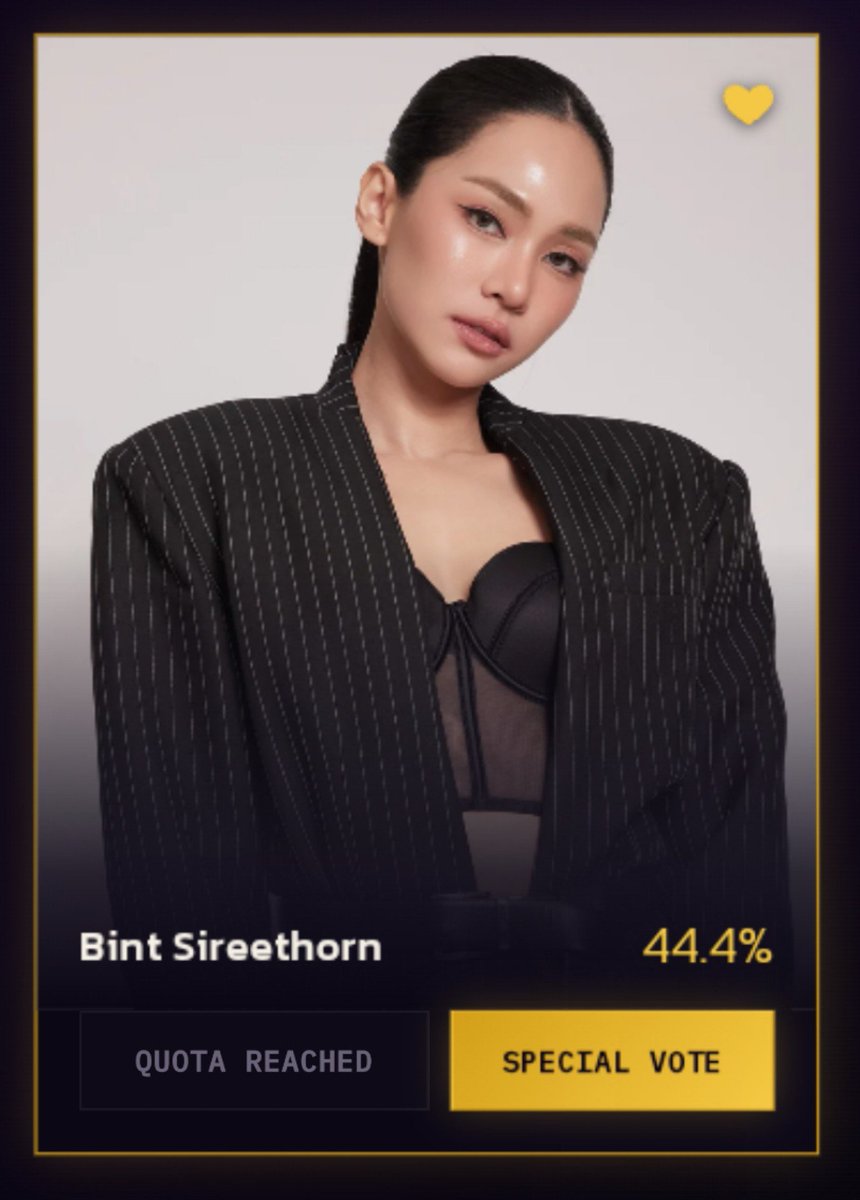 cal2amelcrumble's tweet photo. 📢 ใครยังไม่ได้โหวต ฝากแวะไปโหวตให้น้องบิ๊นท์กันด้วยน้าา~ 

The Viral Hits Awards 2026
🥈Viral Icon of the Year #2 ตาม 8.4%

The Ultimate Star Power Award
🥇Group 4 #1 นำ 5,700+

#BintSireethorn https://t.co/0MVLO3UoaH