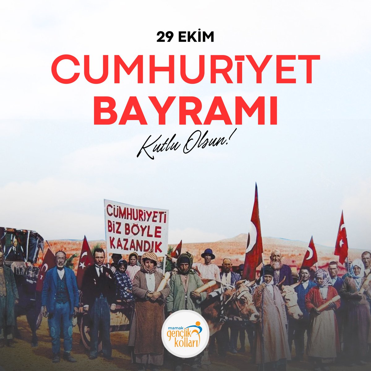 akgenclkmamak's tweet photo. 29 Ekim Cumhuriyet Bayramı Kutlu Olsun ! 🇹🇷

Cumhuriyetimizin 103. yıl dönümünde, Gazi Mustafa Kemal Atatürk’ü ve silah arkadaşlarını saygı, rahmet ve minnetle anıyor; Cumhuriyet Bayramı’mızı en içten dileklerimizle kutluyoruz. https://t.co/T1r8tV48dM