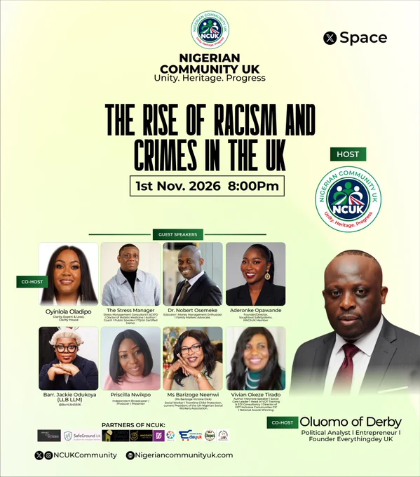 Image from Nigerian Community UK 🇳🇬 🇬🇧 (@NCUKCommunity)