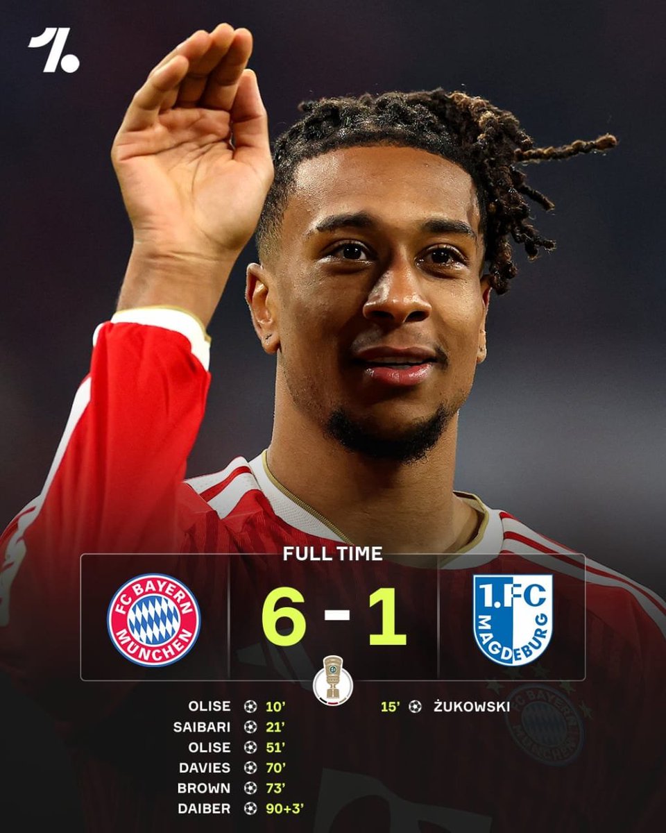 popular006's tweet photo. Michael Olise STEPS UP in Harry Kane’s absence with a brace and an assist as Bayern Munich advance in the DFB-Pokal 🔥 https://t.co/vvohFvRYGD