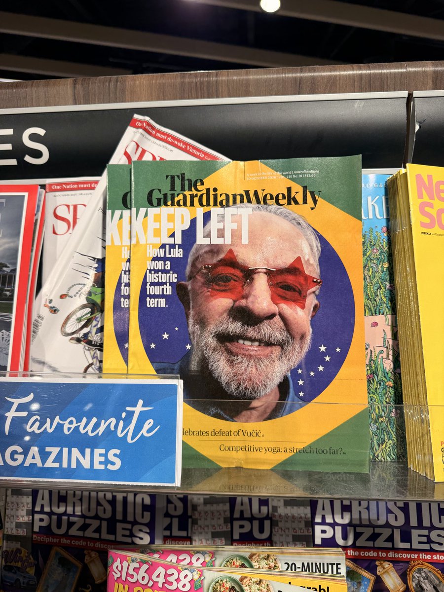 saulowfaria's tweet photo. Lula capa do The Guardian Weekly esse é o tweet https://t.co/MwFmwHfgXu