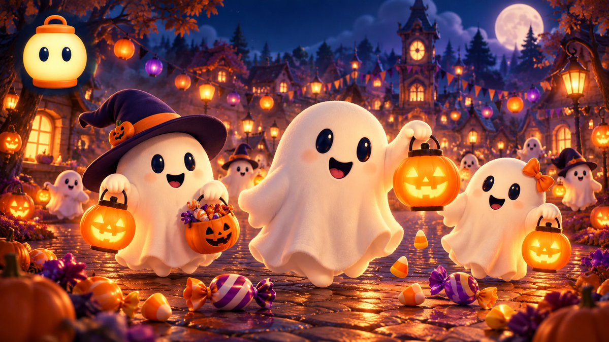 LanternsTown's tweet photo. 🏮 Lanterns Town presents @GhostTownBNB 👻

AI ghosts, pumpkin lanterns &amp; real $TREAT 🍬

No treats? Time for tricks 🎃

Mint soon. 12h max.

Target reached → launch early.

Otherwise → 100% launch at 12h ✅ https://t.co/JqPUSkLYhF
