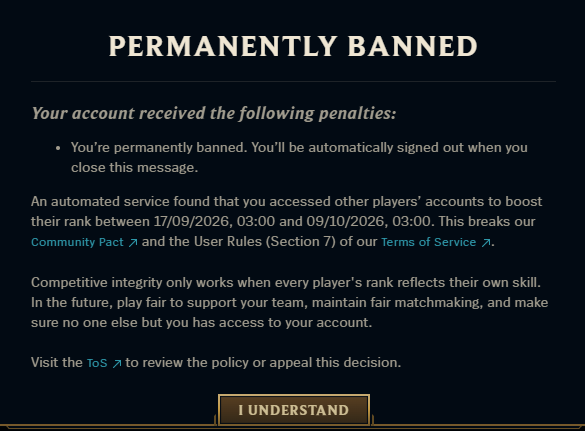 ibrahimAbelhde's tweet photo. @RiotZac i played on my only acc for nearly 10 years i never get banned even 1 day but after i changed the server to west after 2 month i got perma banned for something i didnt do i keep ticket to riot supp and nothing change its just so sad after all this time i spend 
King#Him1   west https://t.co/rNM9KybL1n