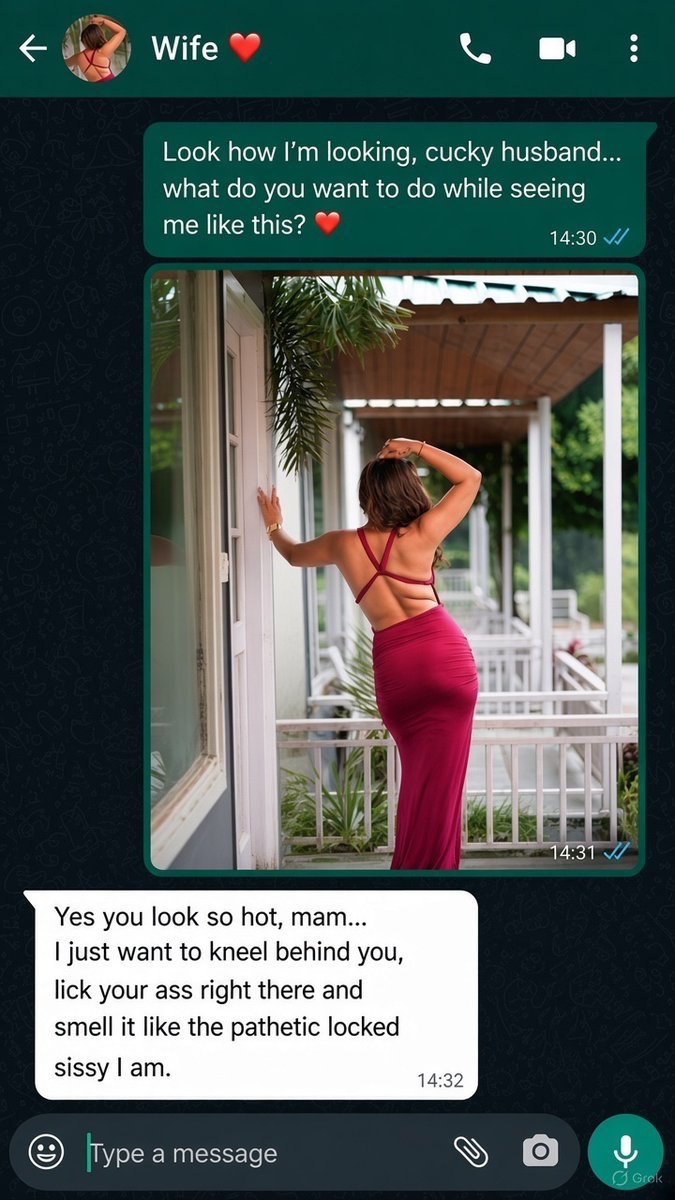 Surya123450521's tweet photo. This is how my wife shows the difference between me and her bull.
She sends him that pic, gets that reply, then goes straight to his place.  I just sit at home locked, waiting for the next pic of her with him.
Useless sissy cuck. https://t.co/gHtJXYVYby