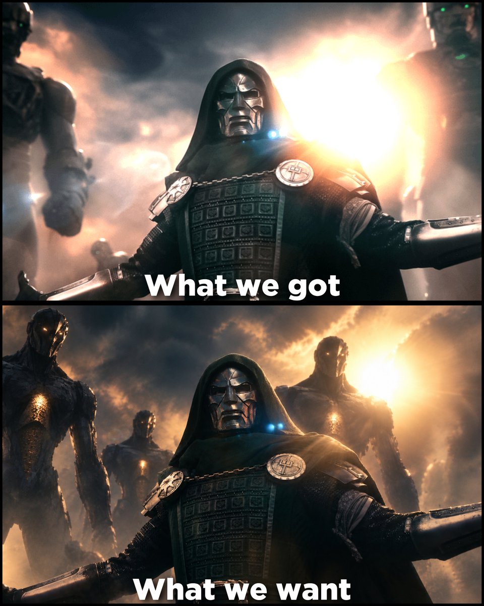 MarvelExrth616's tweet photo. Doctor Doom &amp; the Sentinels in Avengers: Doomsday

What we got vs. What we wanted https://t.co/yZBAt8ATOH