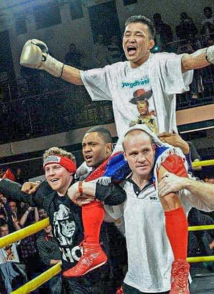 FightCoreHQ's tweet photo. 15 years ago today with Choijiljav Tseveenpurev at York Hall. What a night.. https://t.co/FBtXklpsSt