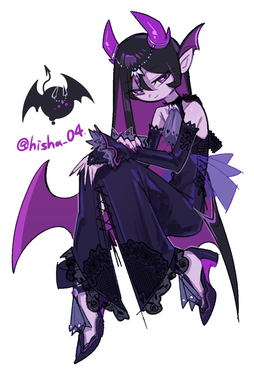 hisha_04's tweet photo. OC🦇💜 https://t.co/ztkXFVdgeP