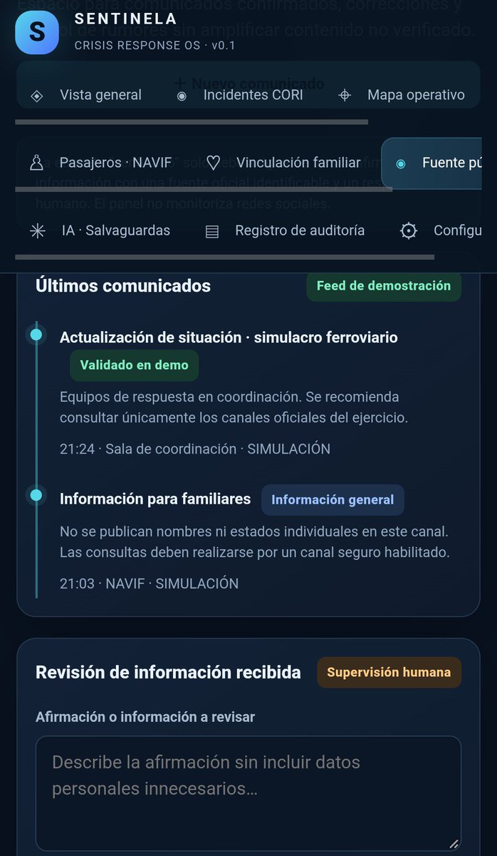 JorgeAlcaniz's tweet photo. Así es #SENTINELA, la app propuesta al @mitecogob por un particular, para la gestión de Catástrofes, ya que d eso van los años venideros. #prensa #adif @EFEnoticias @europapress @BBC @okdiario #SpainTrainCrash @sextaNoticias @ProdAruserosL6 @elconfidencial https://t.co/bGETqaFuW4 https://t.co/LuB4vnvAUN