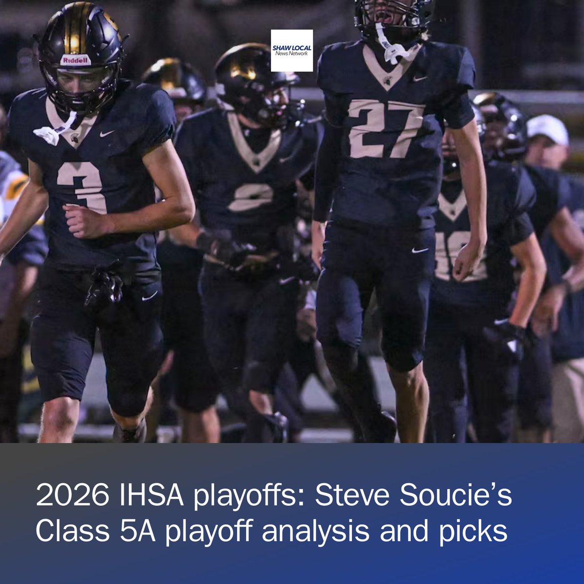FNDrive's tweet photo. Steve Soucie breaks down the Round of 32 of the 2026 IHSA Class 5A playoffs and makes his picks for every game. https://t.co/q5g4zp0adm