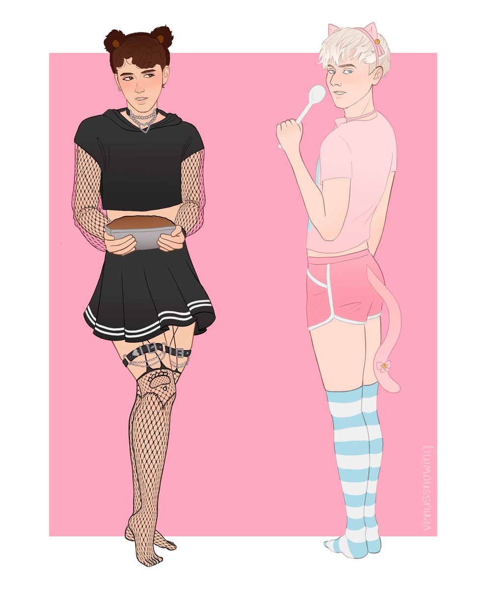 venussnowing's tweet photo. one year of femboy banana bread <3 #phanart https://t.co/Vrw0JQhGpc
