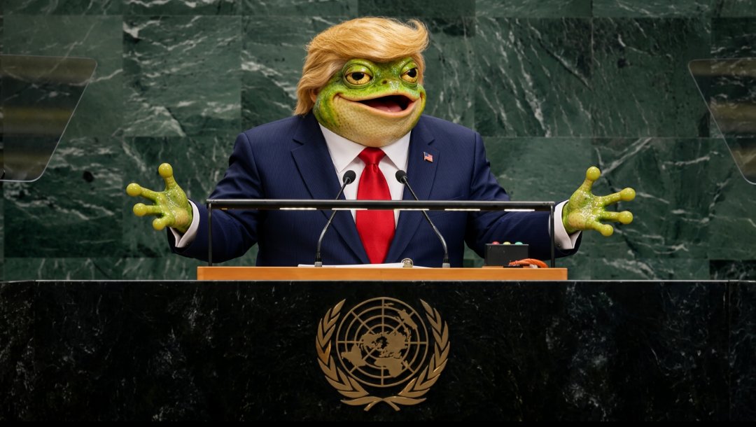 FrumpCoin_'s tweet photo. @WhaleSatoshi Pepe is a great butler, but Frump holds the crown. 👑🟢"
$FRUMP
​"Nice meme. Now back to work—the President has arrived. ☕️🇺🇸" https://t.co/xbWEXh5Jvw