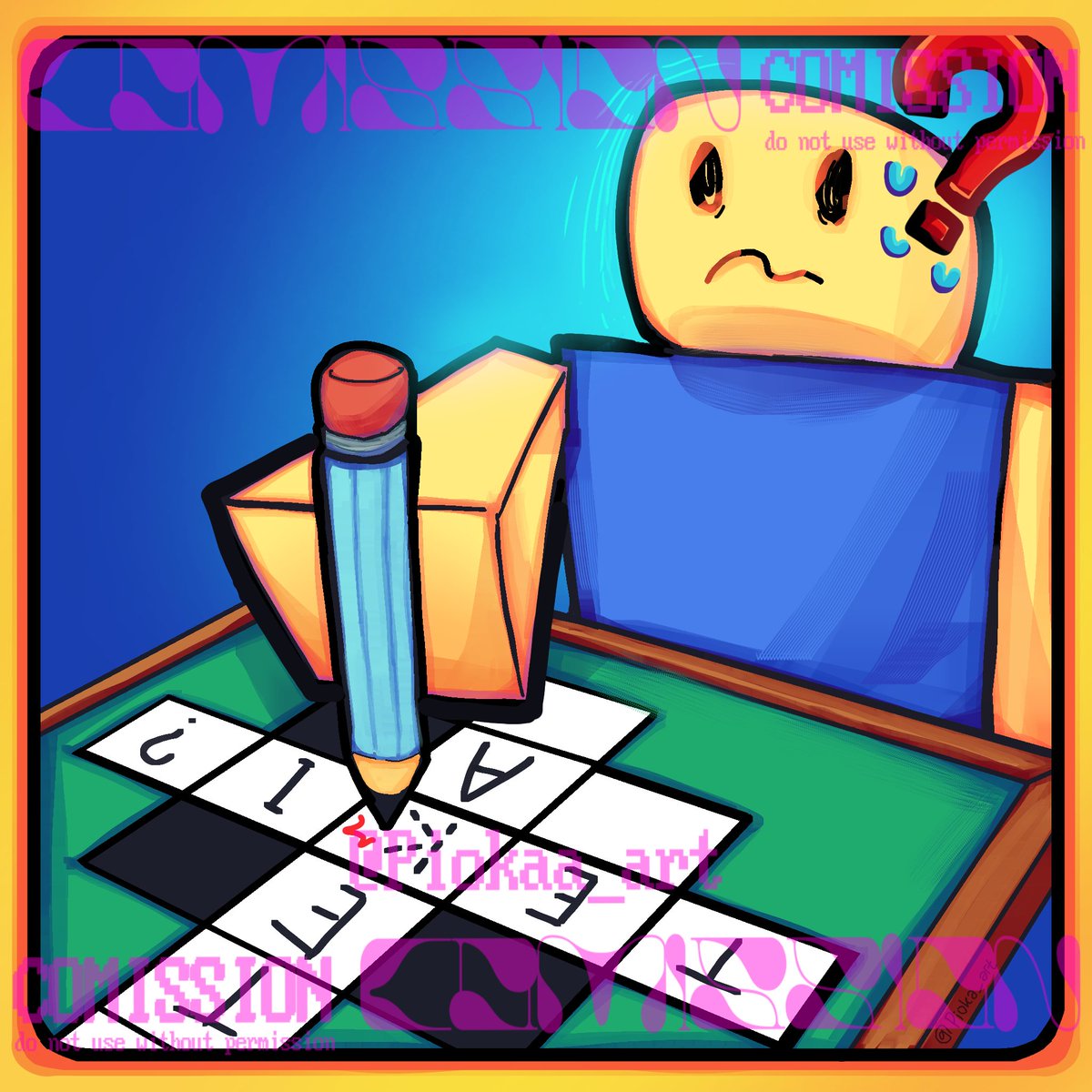 piokaa_art's tweet photo. HAIII SEMUANYAAAA

Ak mau pamer artwork hasil comission dipajang di game Roblox. Silahkan dimainkan game nya yaw :D

Terimakasih sebanyak banyaknya kepada kak Kora Karena sudah mempercayai aku untuk mengerjakan icon &amp; thumbnail game! 
https://t.co/2MY5fZ1tsW https://t.co/KDYEUAmx0T