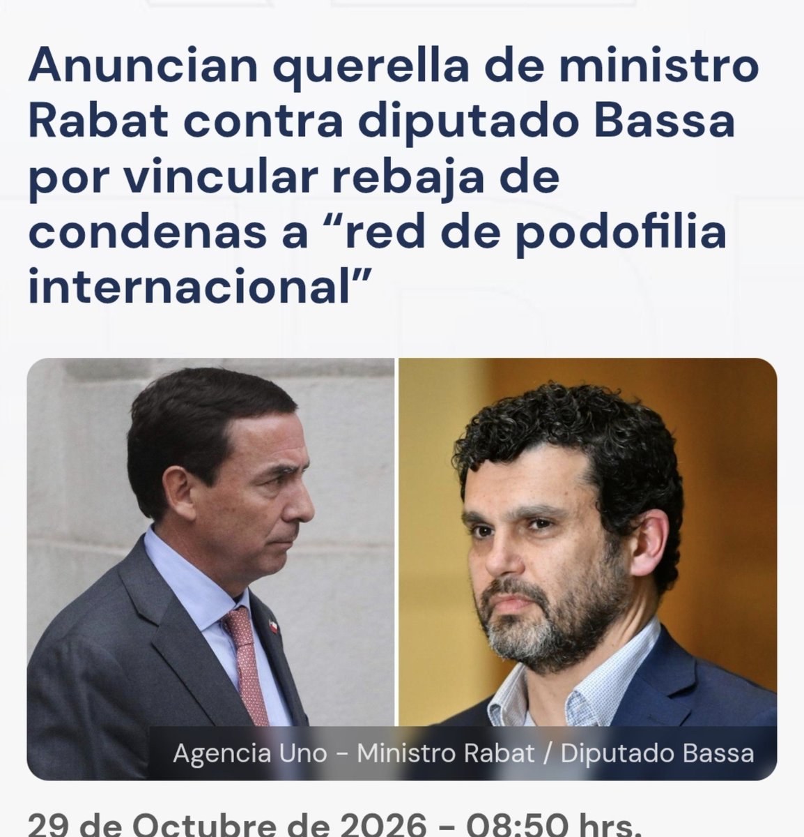 DRESTRUM__Pl's tweet photo. 🔴 LO RAZONABLE ES QUE BASSA TERMINE DESAFORADO. 🚬
Es lo que espera todo Chile. 👍 https://t.co/wcPqZayoH5